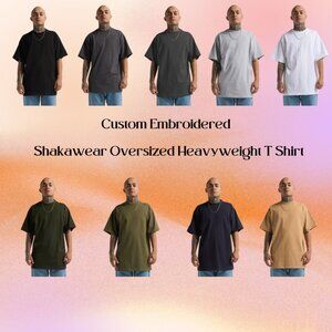 Custom Embroidered Shakawear Oversized Heavyweight T Shirt